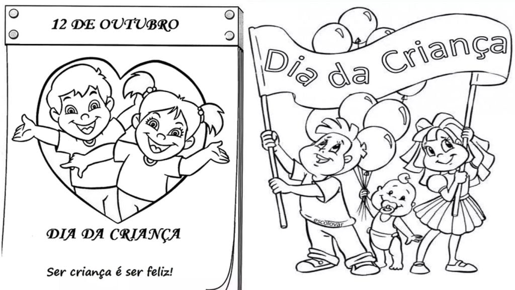 dia das crianças desenho colorir imprimir pintar