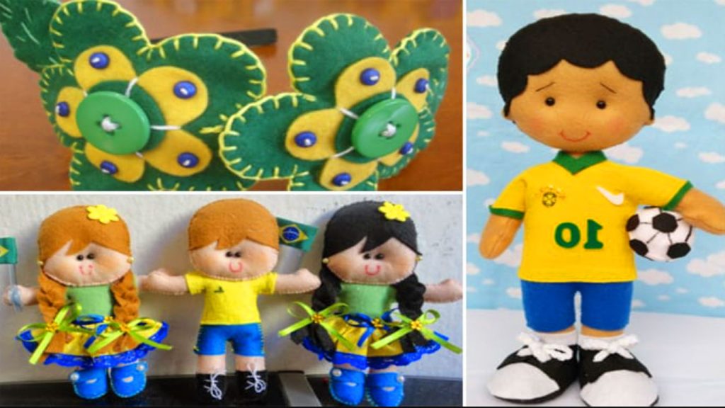 Artesanato de feltro seleção brasileira