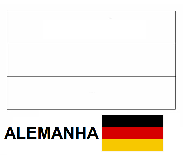 Bandeira da Alemanha colorir imprimir copa mundo