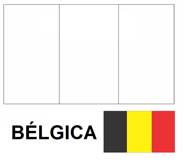 Bandeira da Bélgica colorir imprimir copa mundo