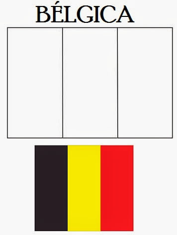 Bandeira da Bélgica para colorir