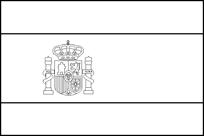 Bandeira da Espanha para colorir