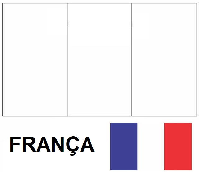 Bandeira da França colorir imprimir copa mundo