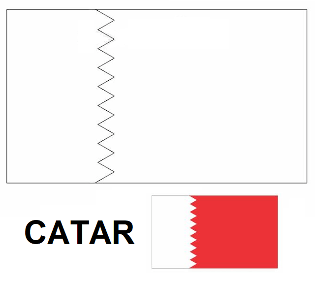 Bandeira do Catar colorir imprimir copa do mundo