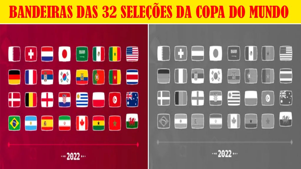 Bandeiras da seleções da copa do mundo 2022 para colorir CATAR FIFA