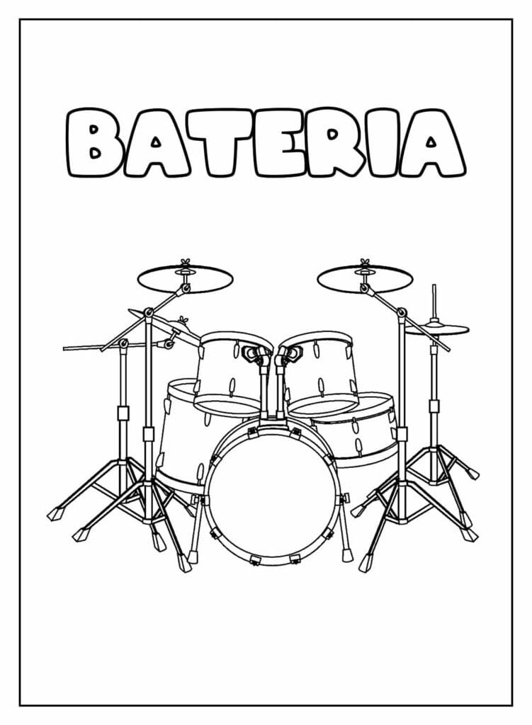 Bateria para colorir