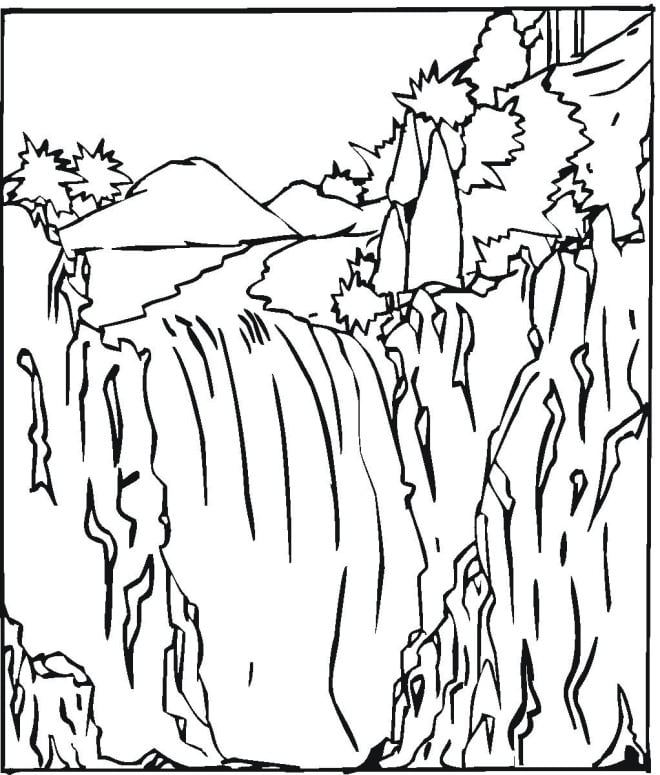 Desenho cachoeira para desenhar