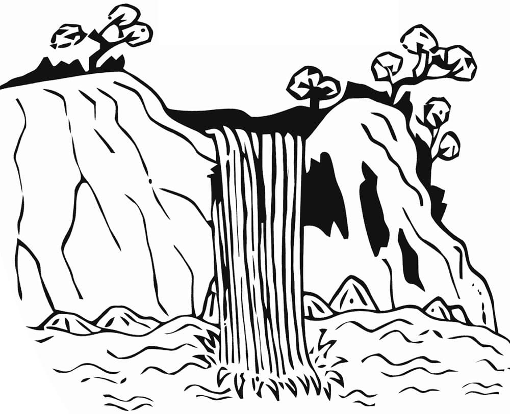 Desenho cachoeira