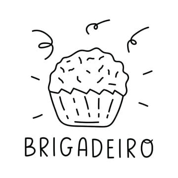 Desenho de brigadeiro para pintar