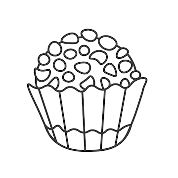 Desenho de brigadeiro para imprimir