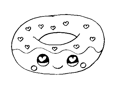 Desenho de donuts para pintar