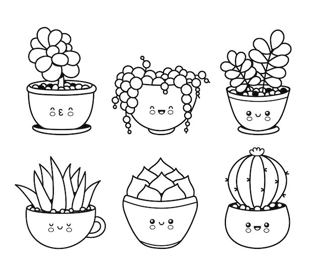 Desenho de plantas para colorir imprimir