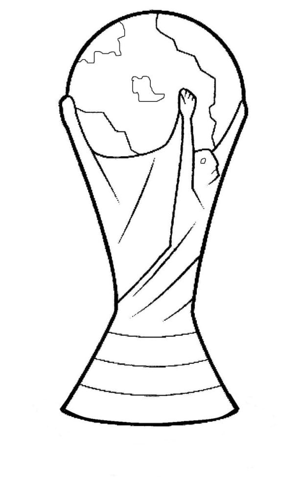 Desenho de troféu da copa para colorir