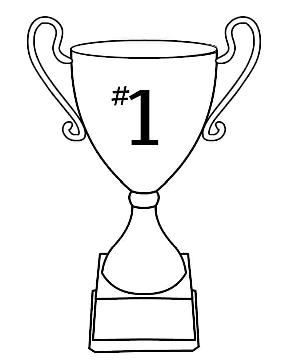 Desenho de troféu da copa para imprimir