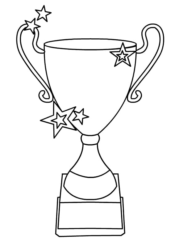 Desenho de troféu da copa para pintar