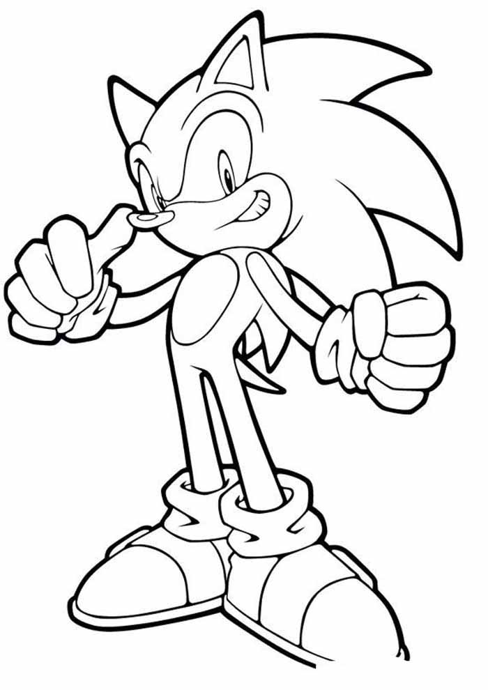 Desenho do Sonic para atividades