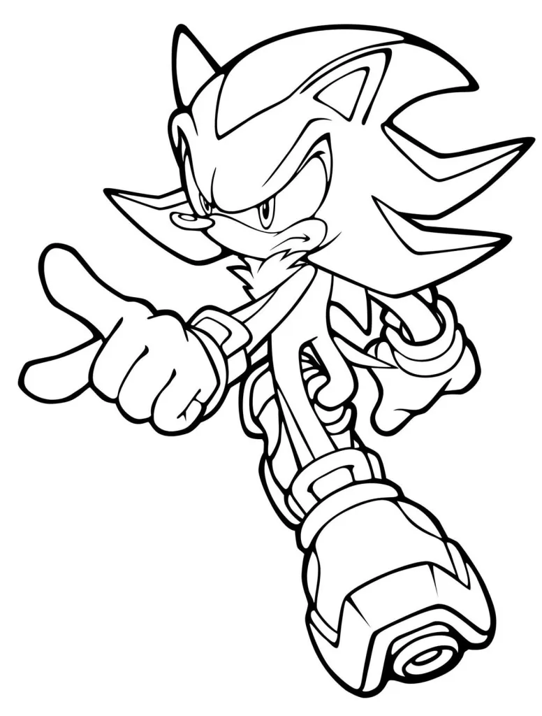 Desenho do Sonic para colorir