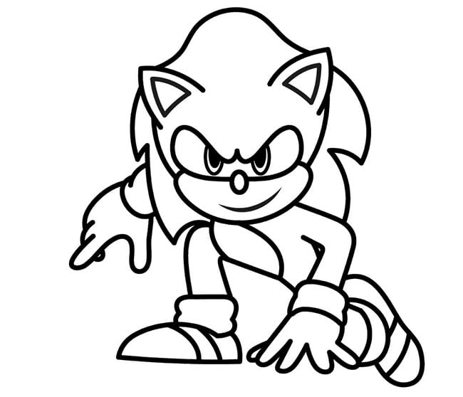 Desenho do Sonic para pintar