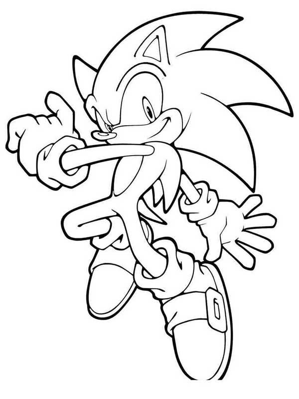 Desenho do Sonic para pintar