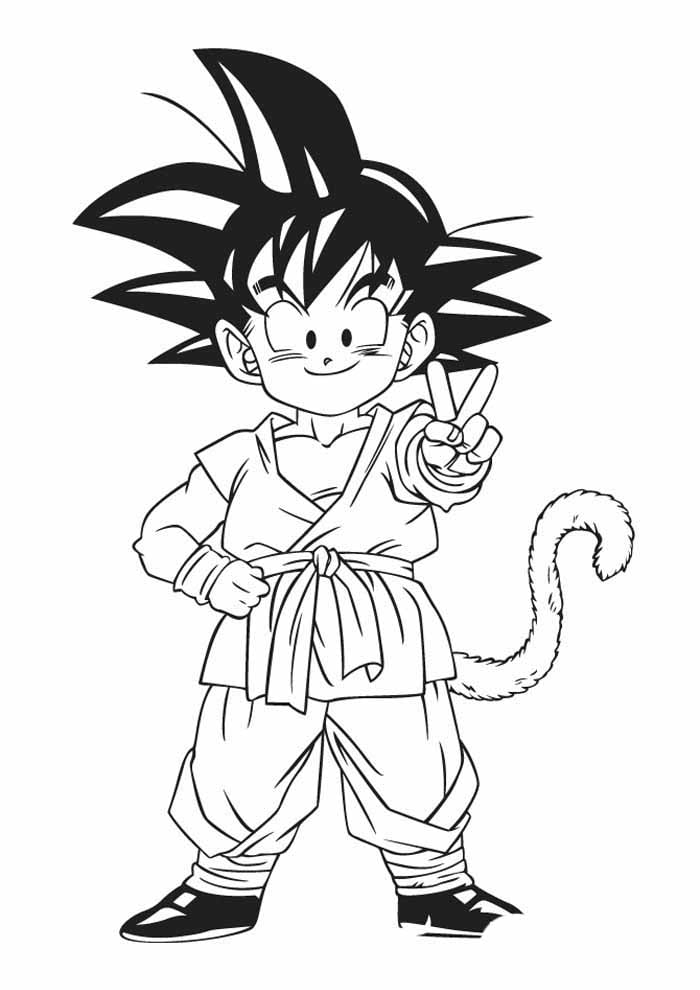 Desenhos de anime para colorir gohan