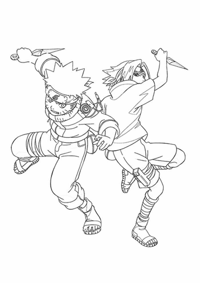 Desenhos de anime para colorir naruto