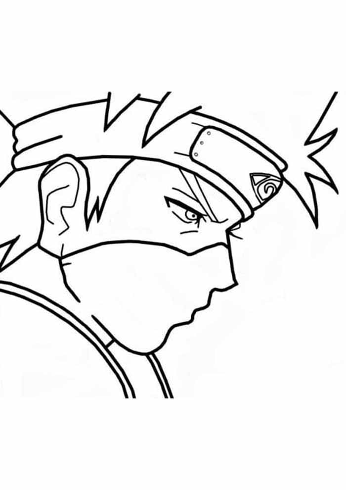 Desenhos de anime para colorir rosto do naruto