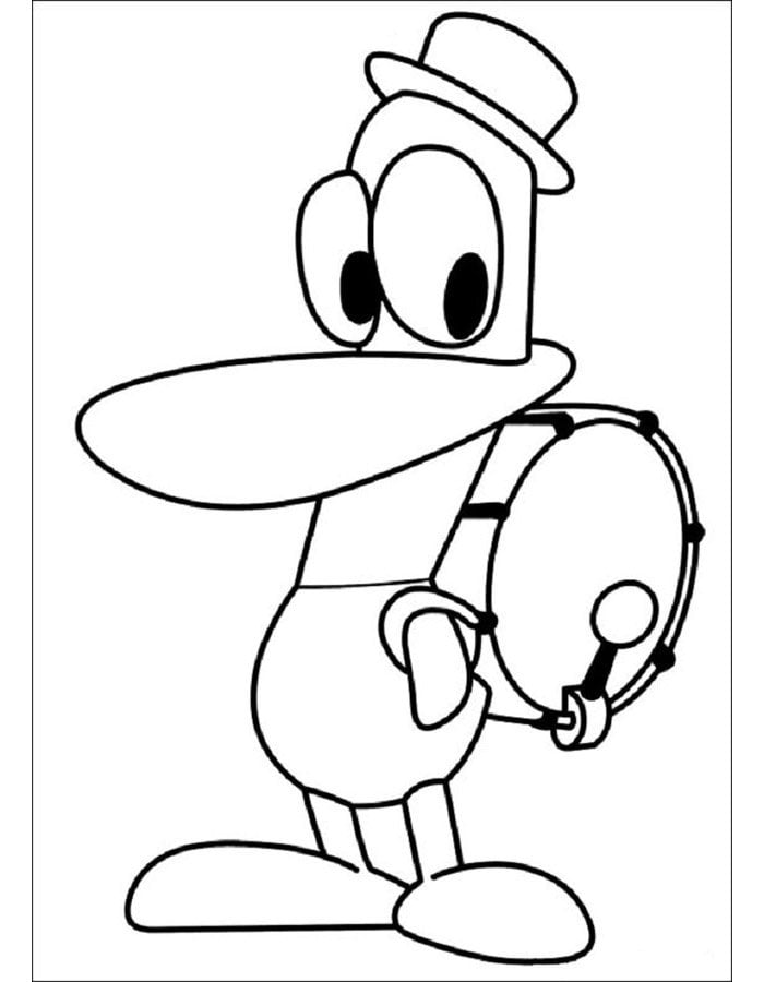 Pocoyo para colorir pato