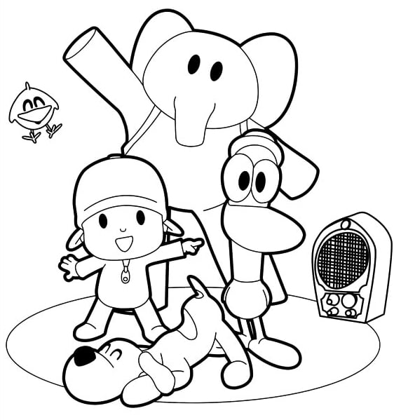 Pocoyo para colorir desenho
