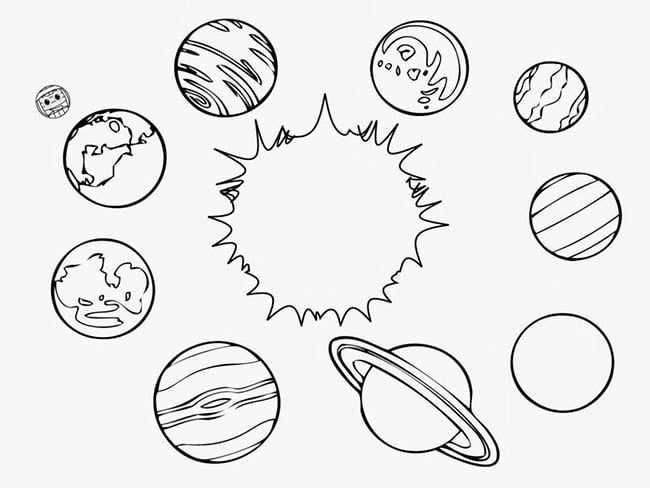 Sistema solar para colorir