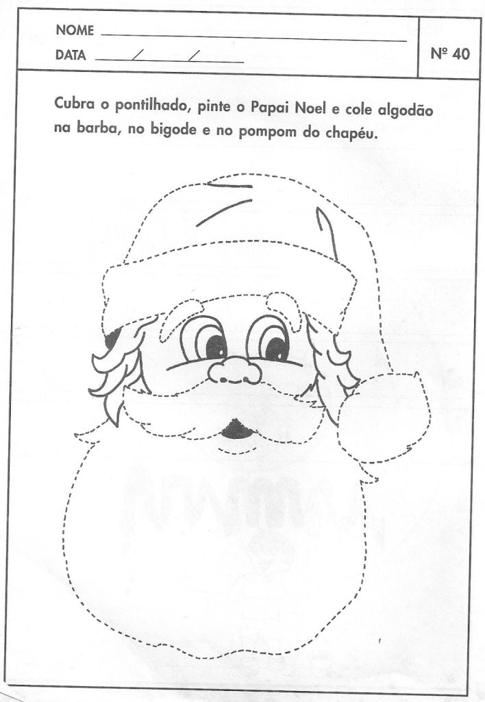 atividades Gorro de Natal papai noel