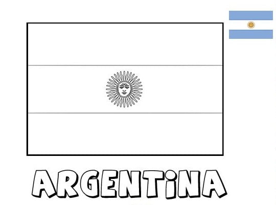 bandeira da Argentina para colorir