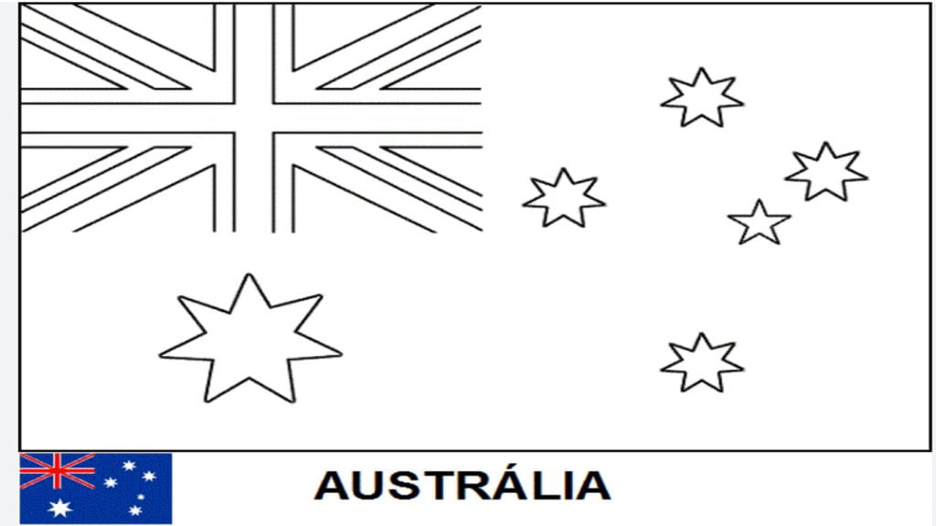 bandeira da australia para colorir imprimir