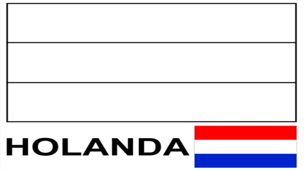 bandeira da holanda para colorir e imprimir