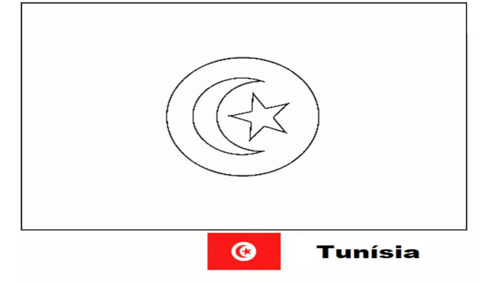 bandeira da tunísia para colorir e imprimir copa