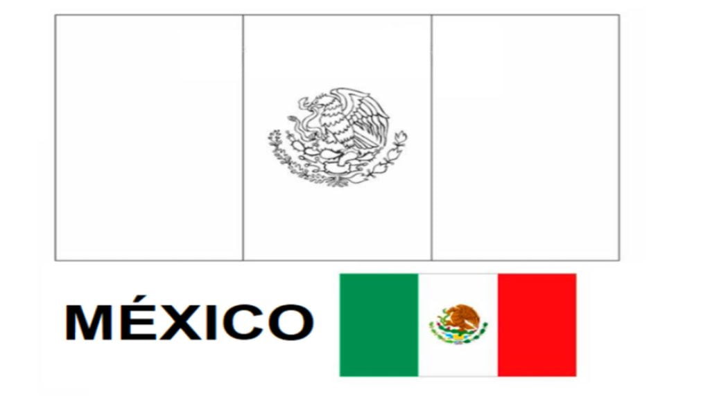 bandeira do méxico para colorir e imprimir copa