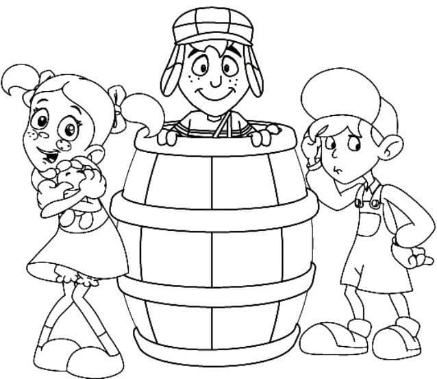 chaves para colorir  turminha