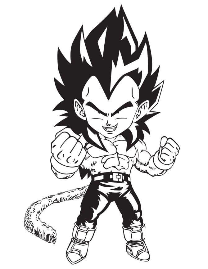 desenho-chibi-vegeta colorir pintar