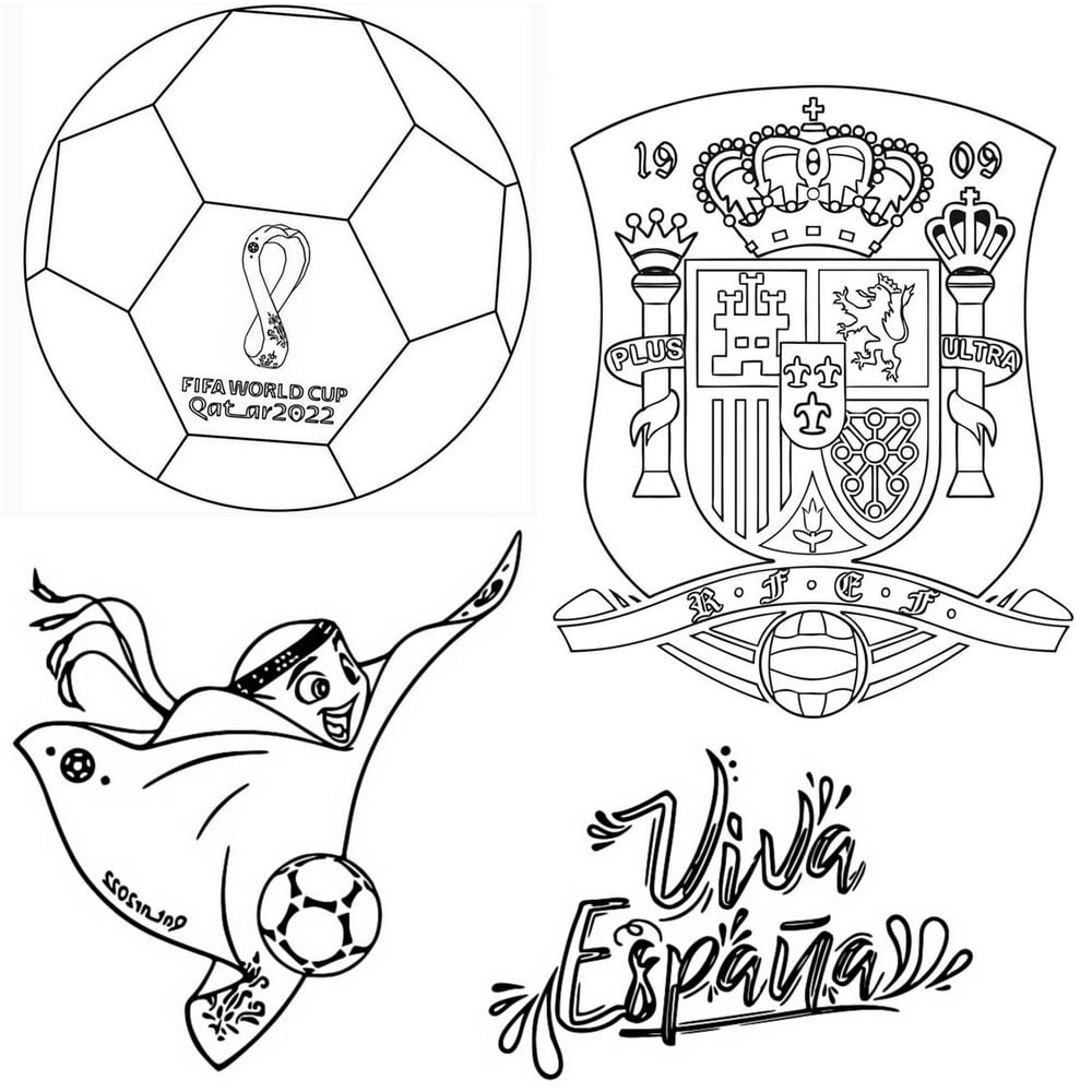 desenho da copa do mundo 2022 para colorir