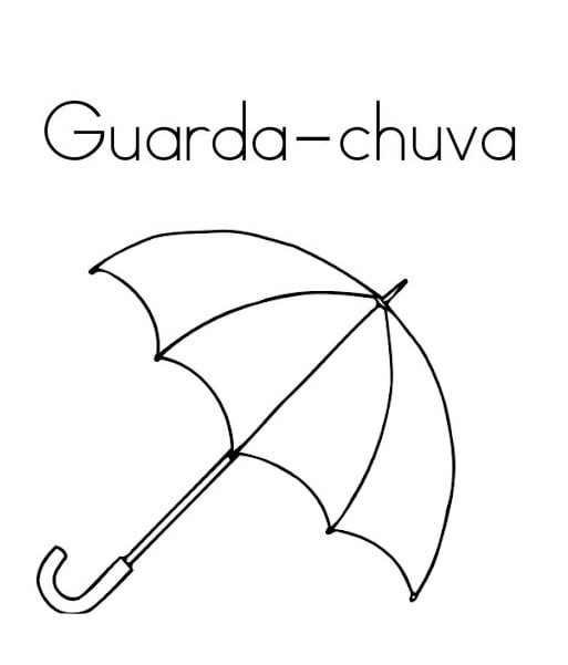 desenho de guarda chuva para imprimir