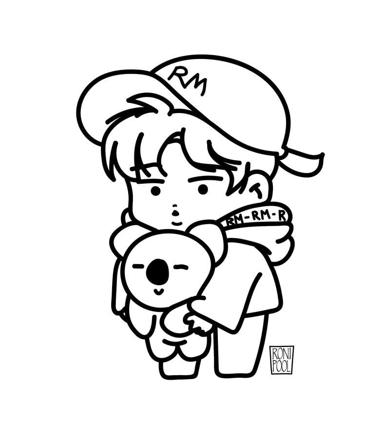 desenho do BTS para colorir