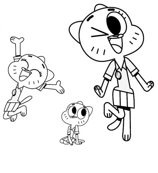 desenho do gumball colorir