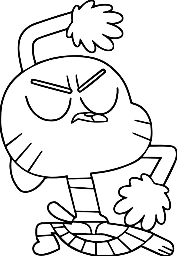 desenho do gumball para colorir