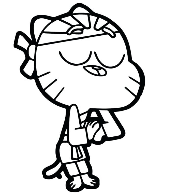 desenho do gumball para desenhar