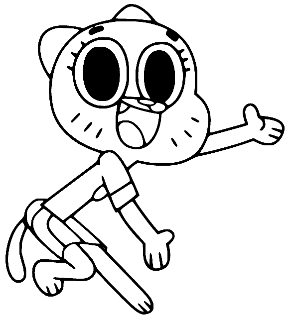 desenho do gumball para imprimir