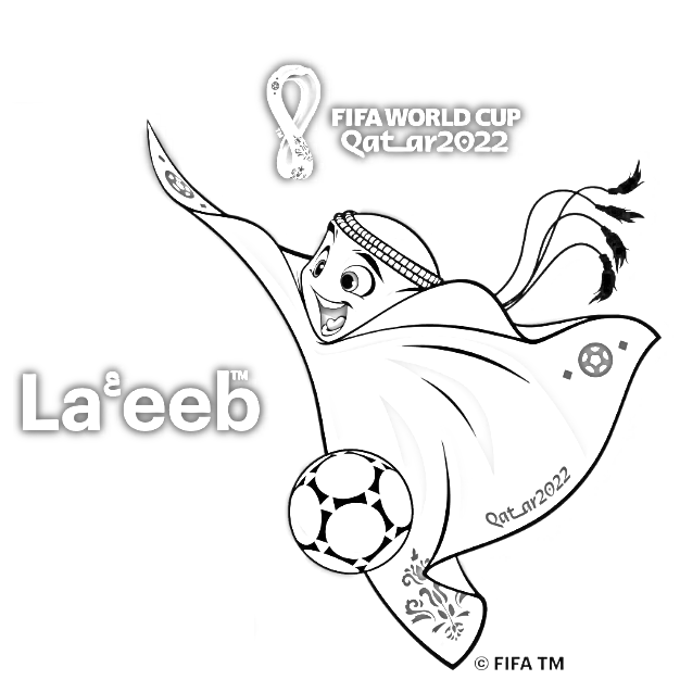 desenho do mascote da copa 2022 imprimir laeeb