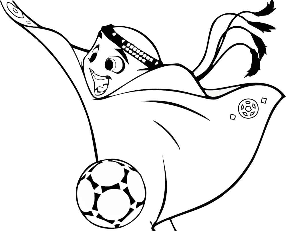 desenho do mascote da copa 2022