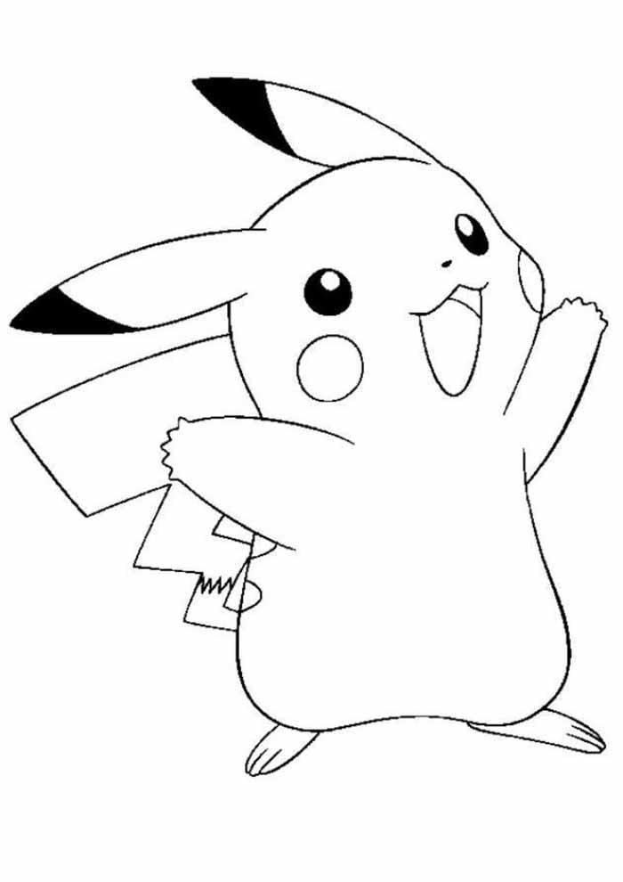 desenho do pikachu para pintar