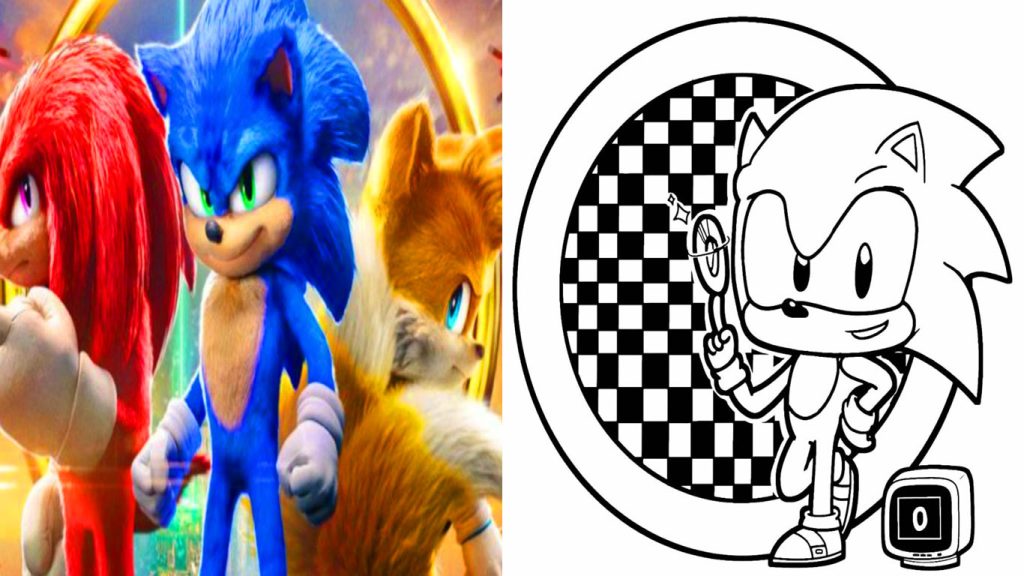 desenho do sonic para colorir imprimir atividades