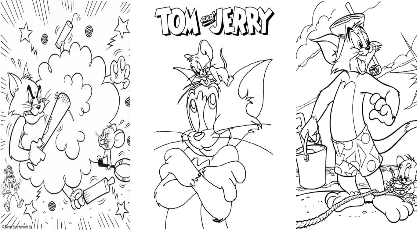 desenho do tom e jerry para imprimir colorir