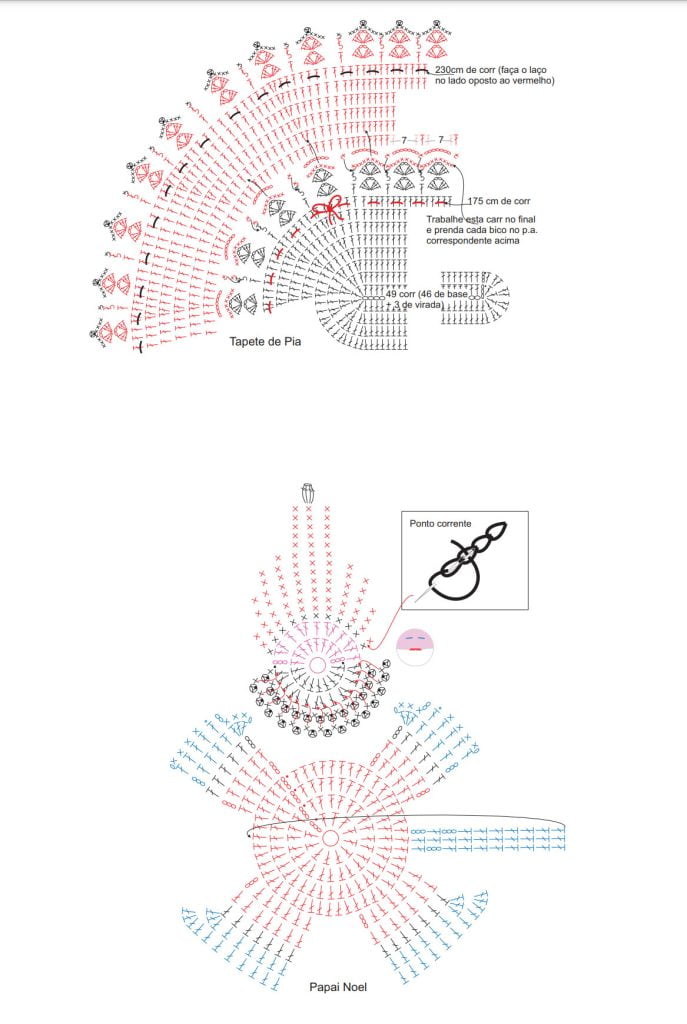 gráfico jogo banheiro noel de croche